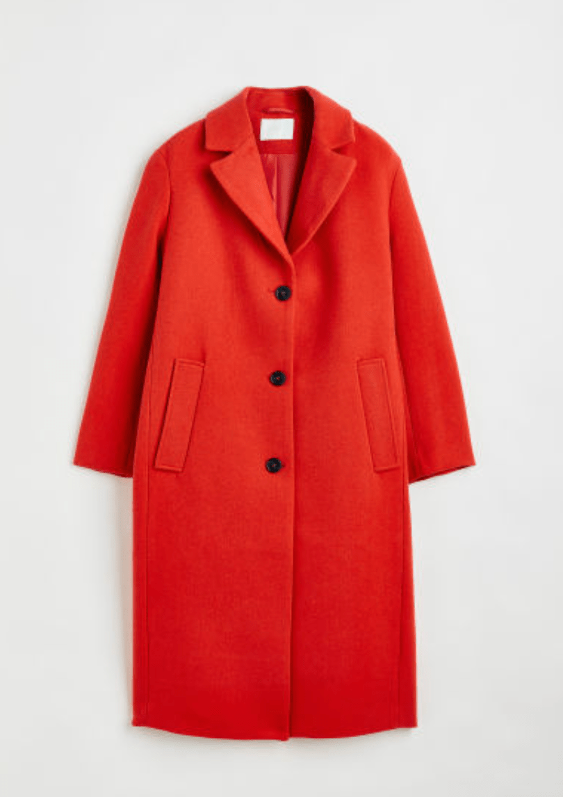 H&M + SingleBreasted Coat