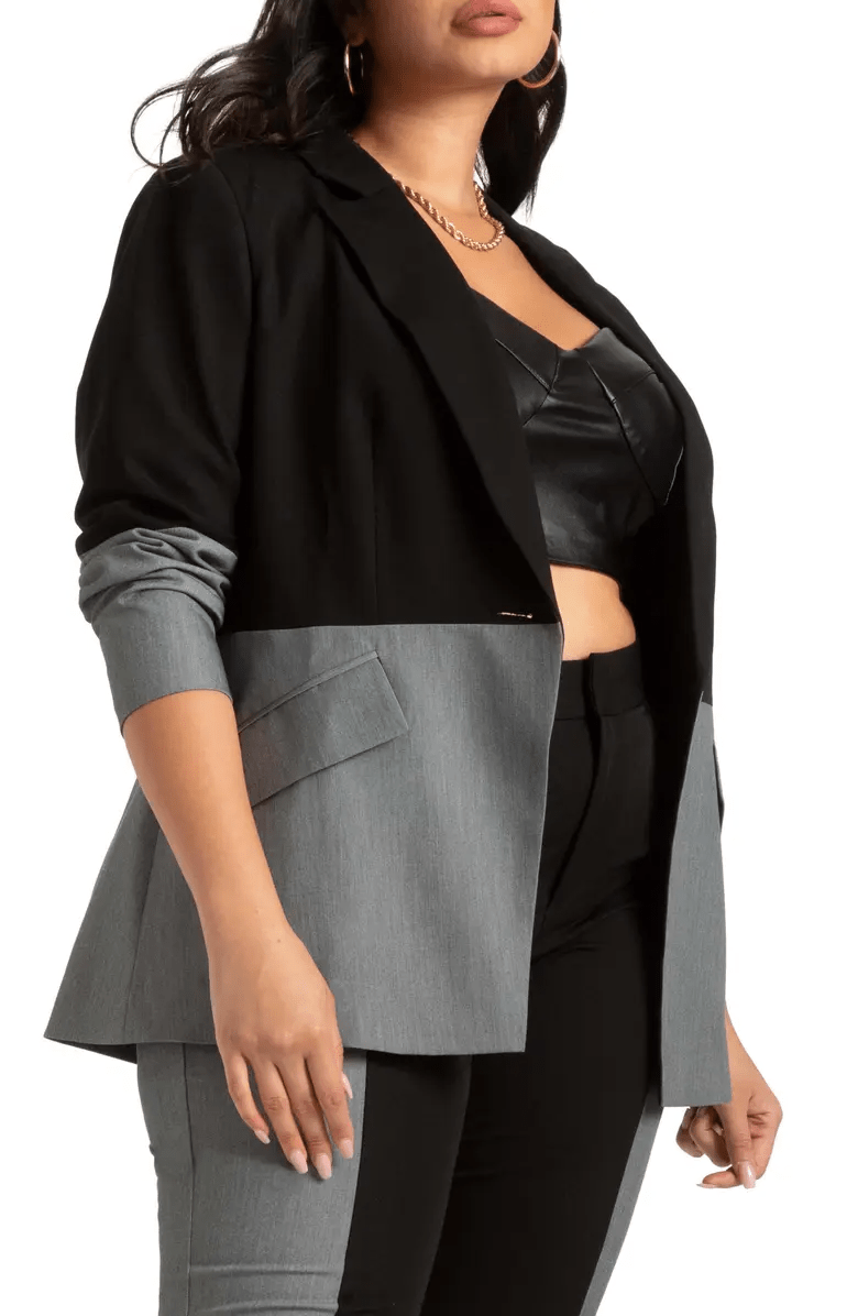 Eloquii + Faux Leather Bustier Crop Top