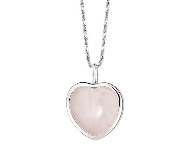 Daisy London + Beloved Rose Quartz Heart Pendant
