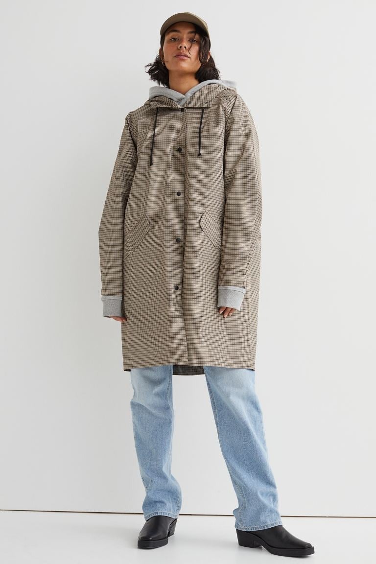 H&M + Hooded rain coat