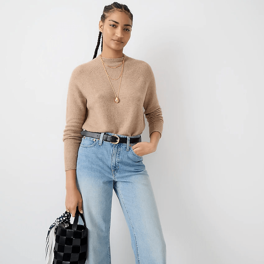 J.Crew + Rollneck sweater in Supersoft yarn