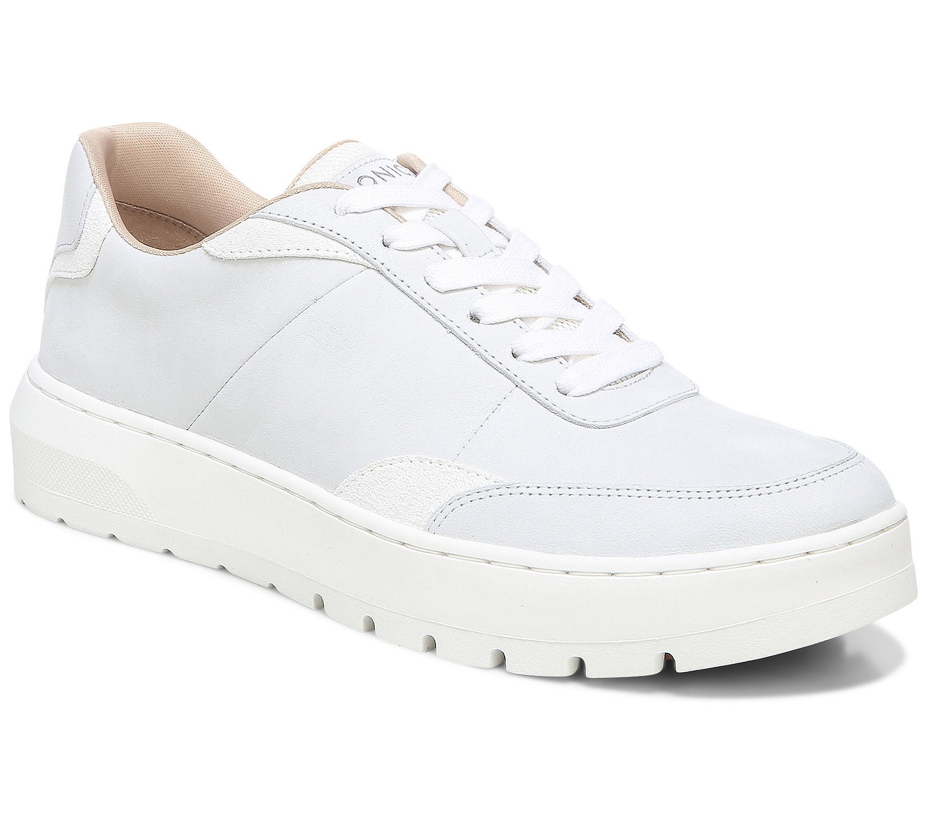 Vionic + Suede Nubuck Laceup Platform Sneakers