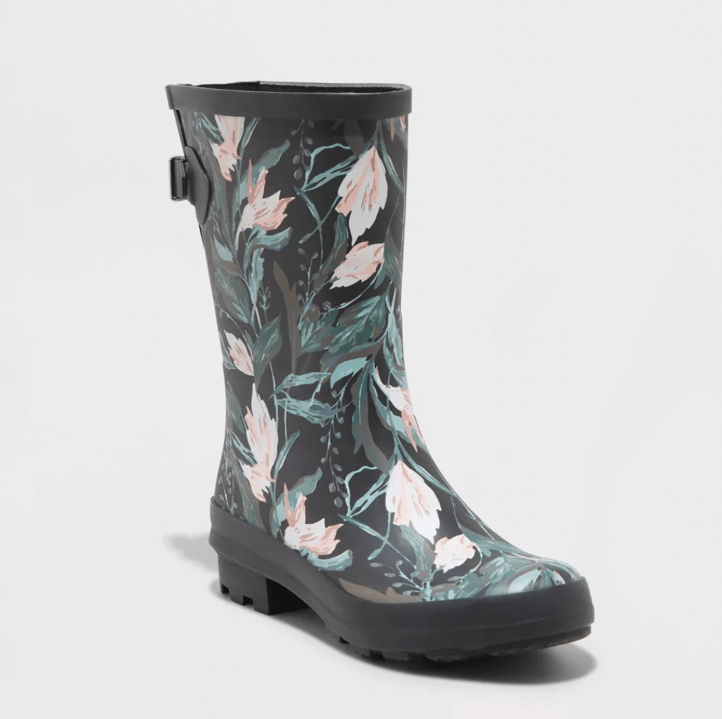A New Day + Vicki Mid Calf Rubber Rain Boots