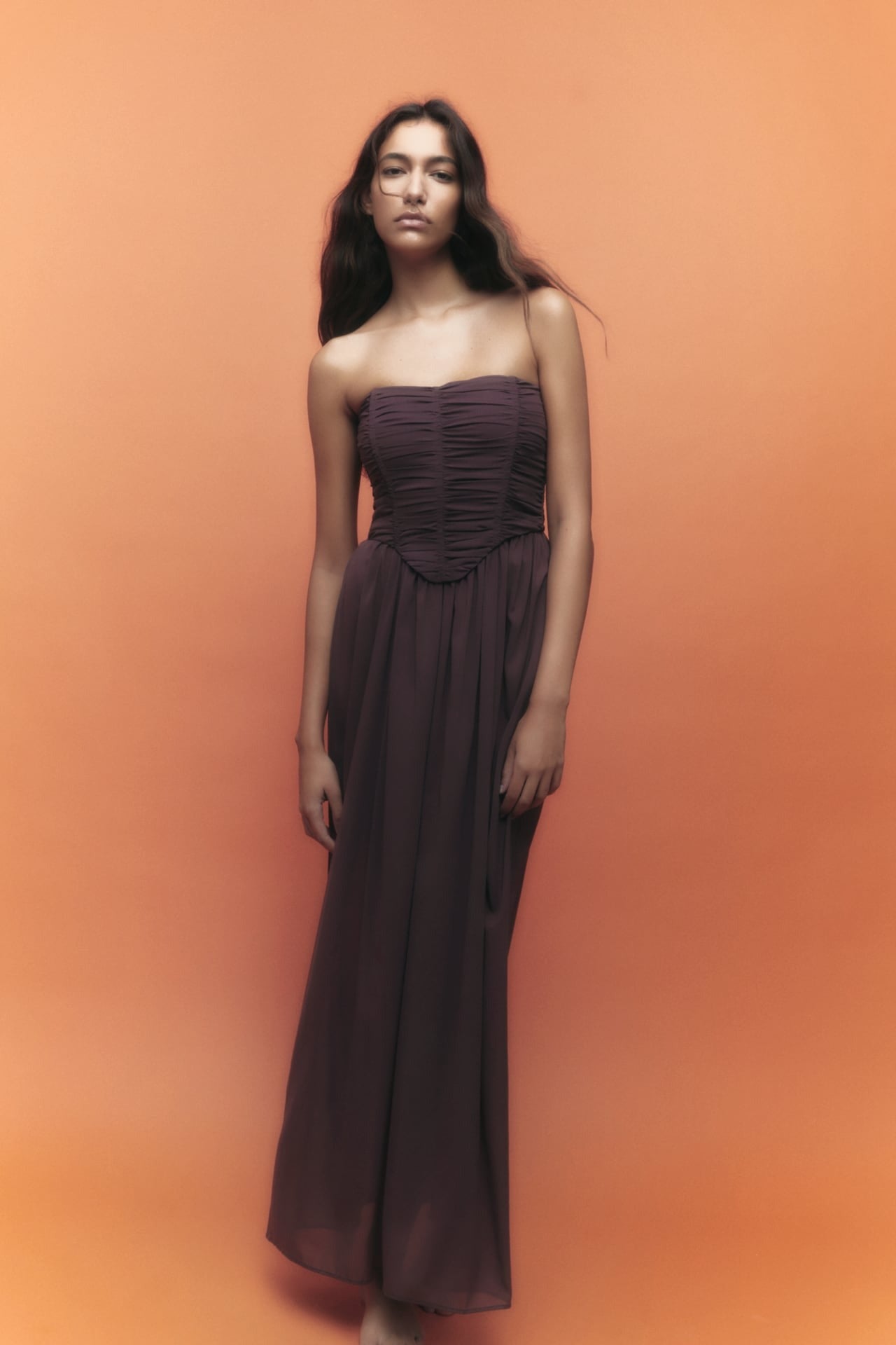 Zara + Silk Blend Corsetry Inspired Dress