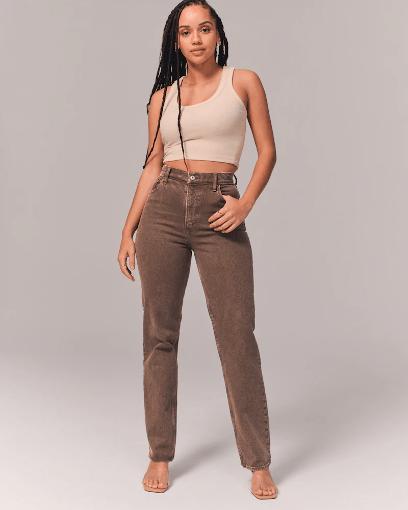 Abercrombie and Fitch + Curve Love Ultra High Rise 90s Straight Jean
