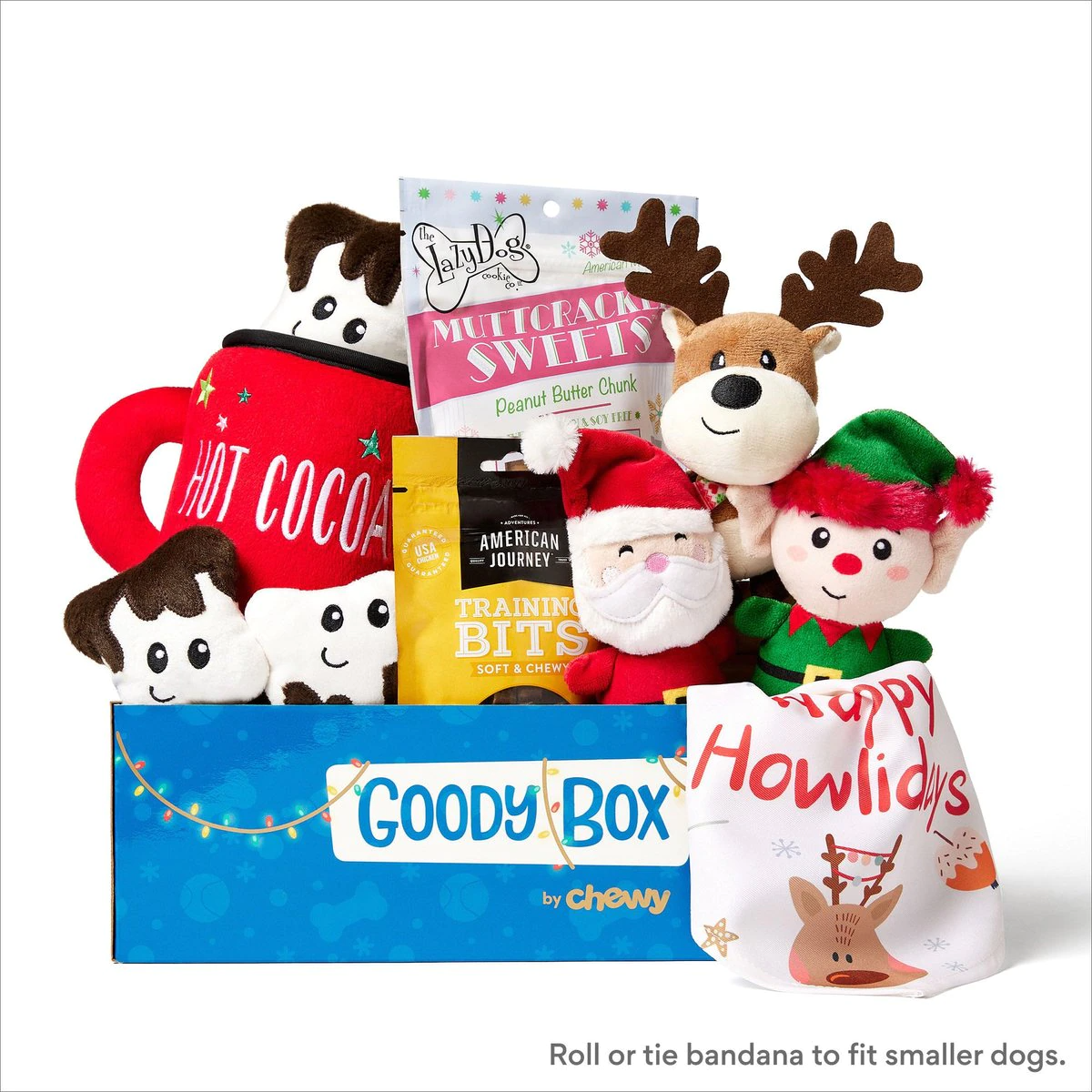 Goody Box + Holiday Dog Toys, Treats, & Accessories, Small/Medium