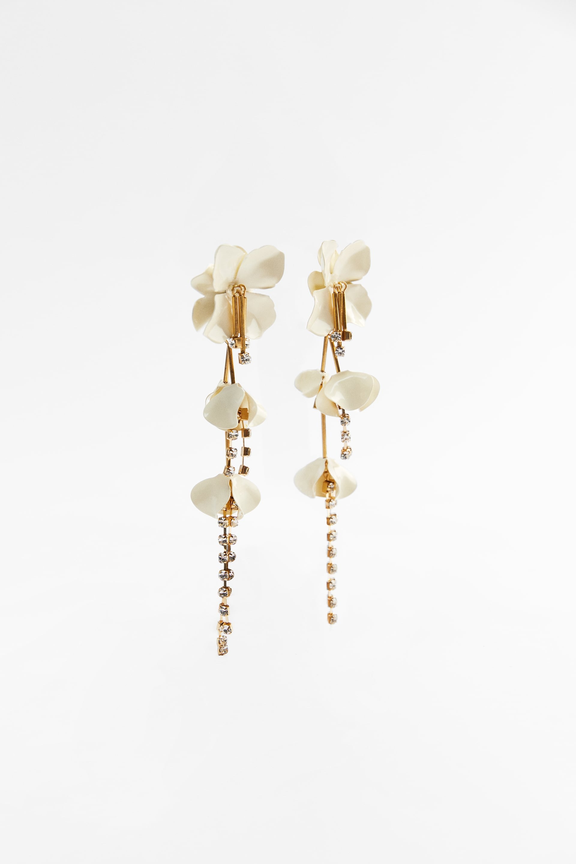 Zara + Rhinestone Flower Earrings