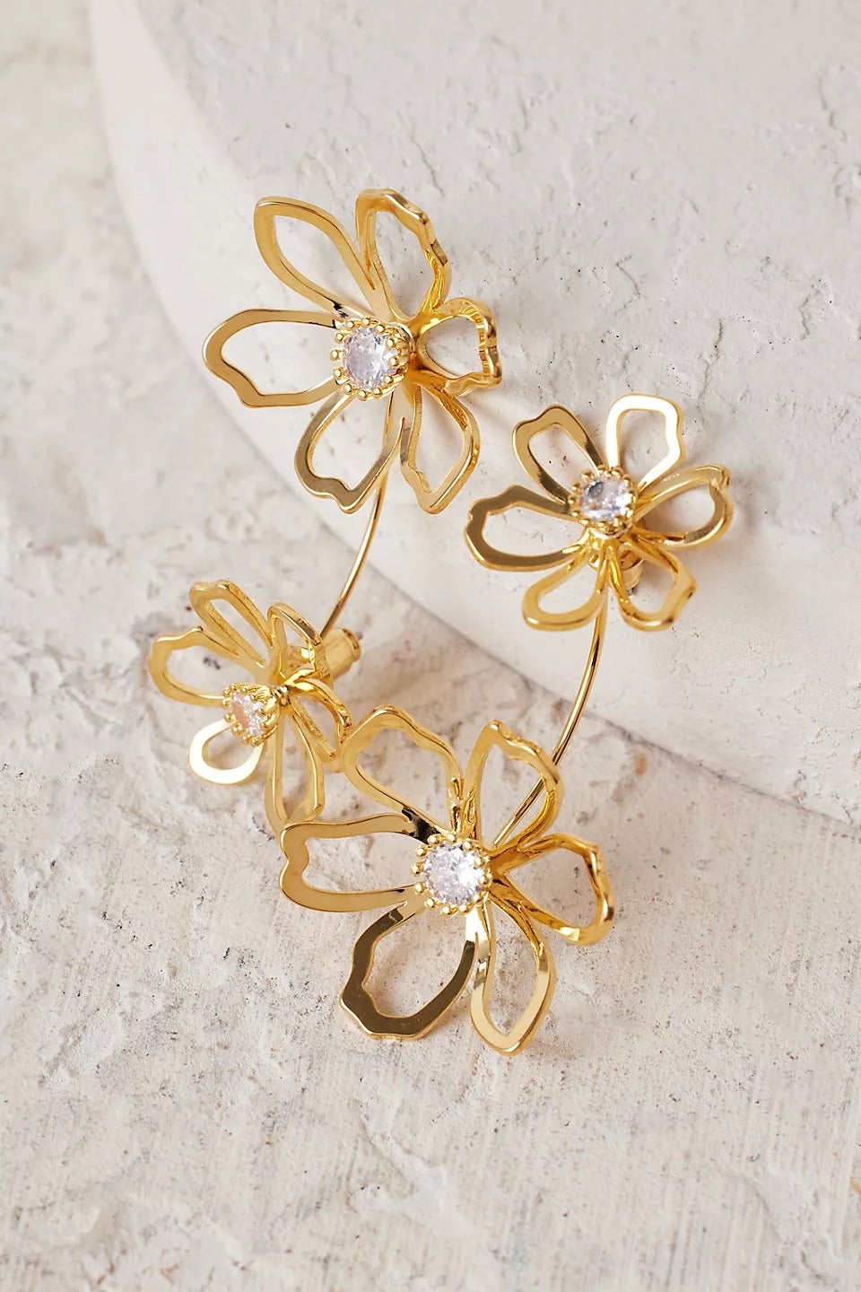 Anthropologie + Floral Chandelier Drop Earrings