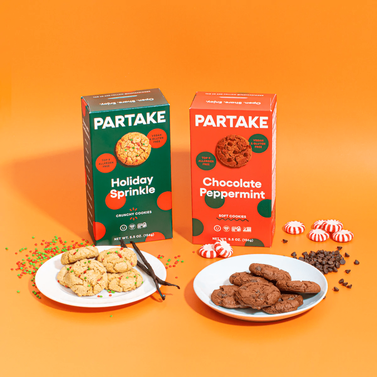 Partake + Crunchy Holiday Sprinkle Cookies, 3 Boxes