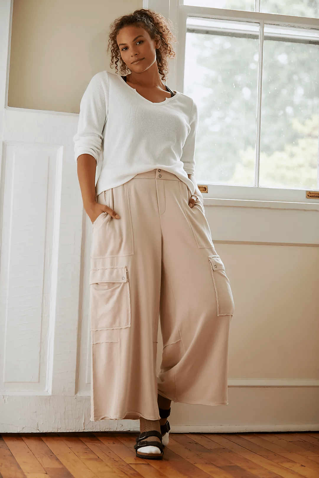 Daily Practice by Anthropologie + Utility WideLeg Pants