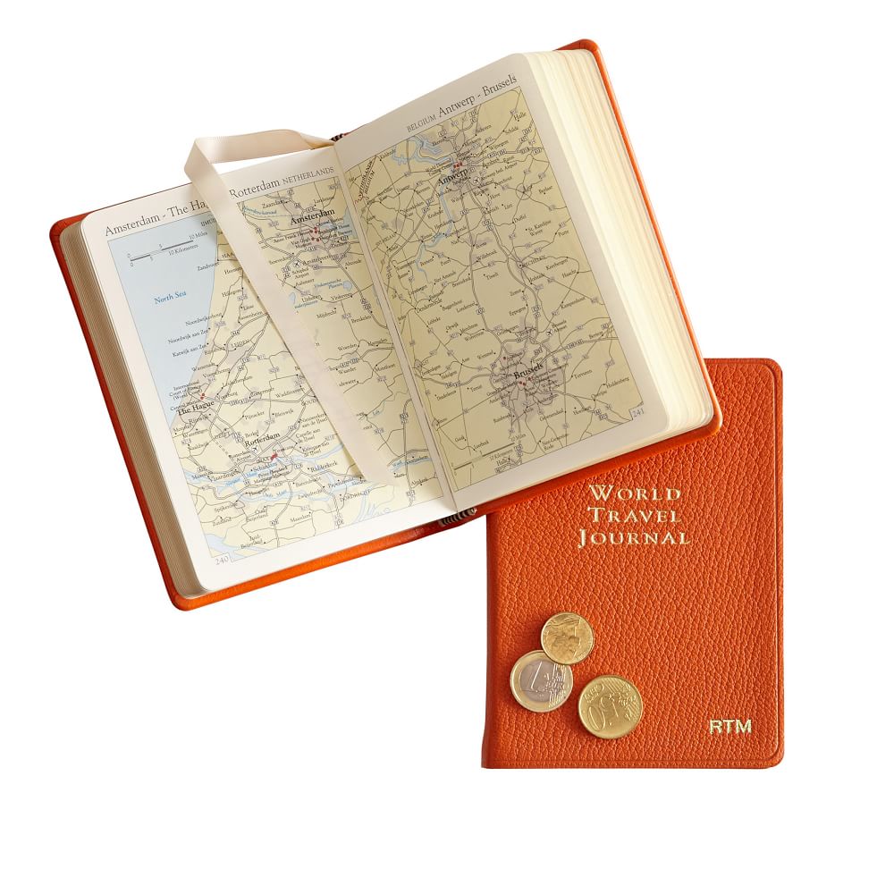 Mark & Graham + Leather Bound World Travel Journal