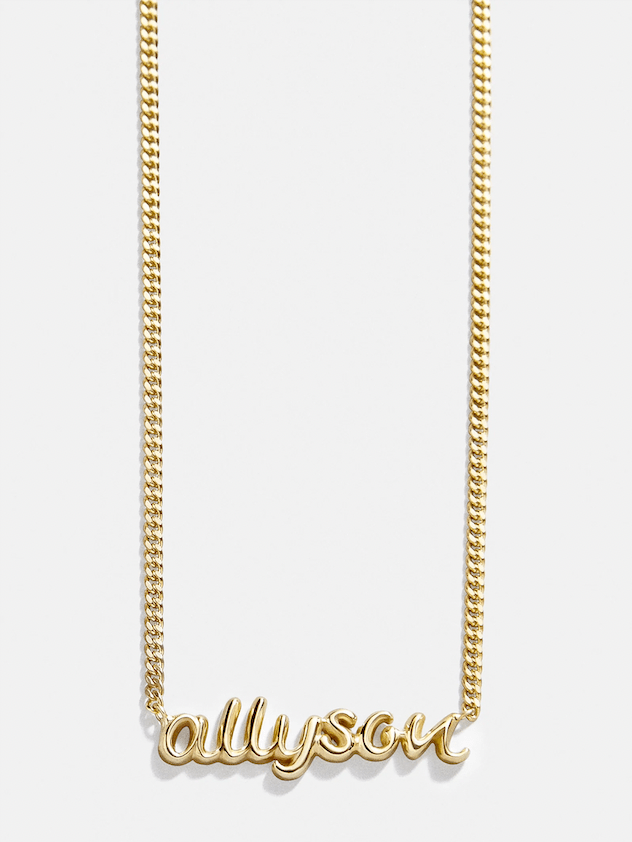 BaubleBar + Curb Chain Custom Nameplate Necklace