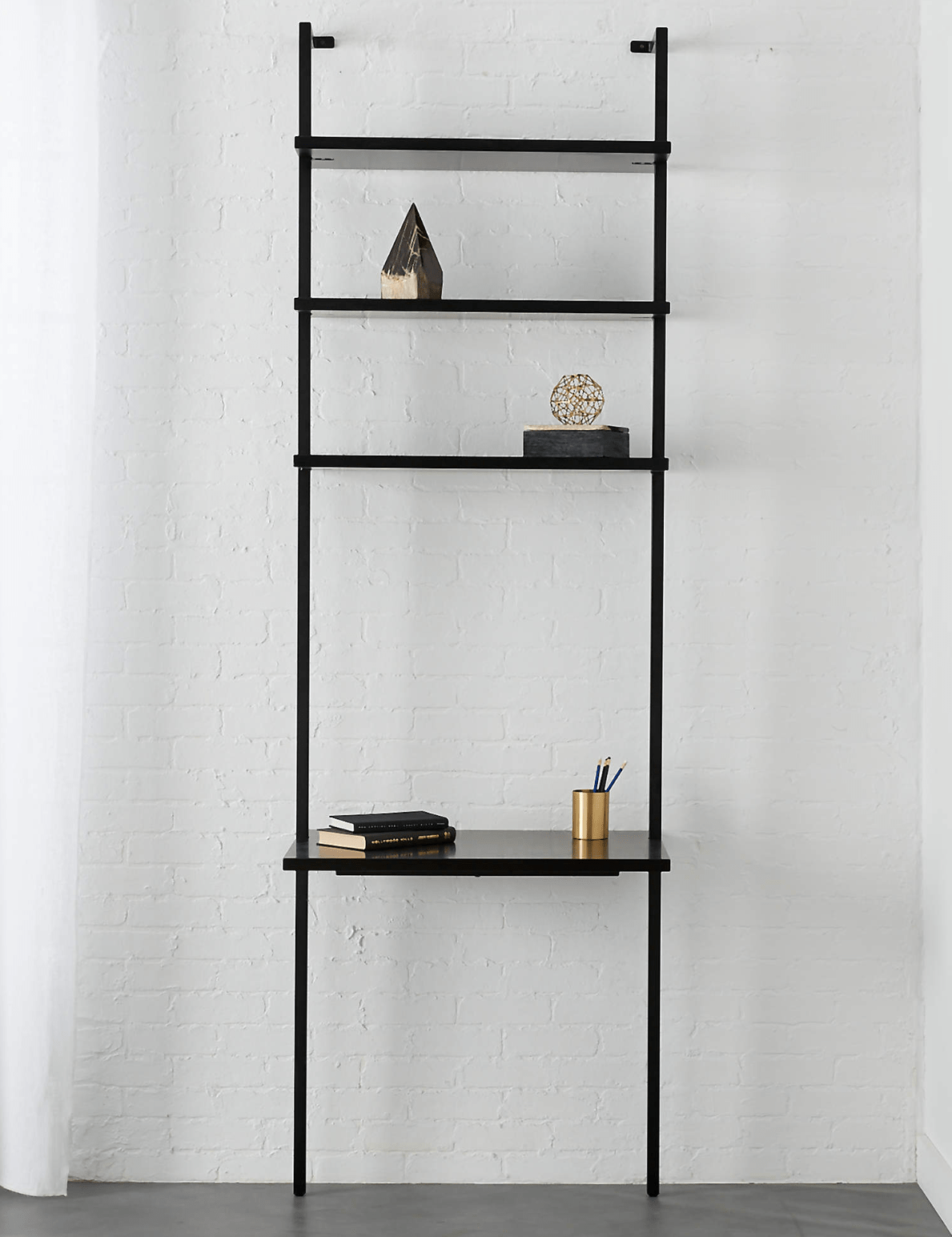 CB2 + Stairway Black Desk 96″ Height