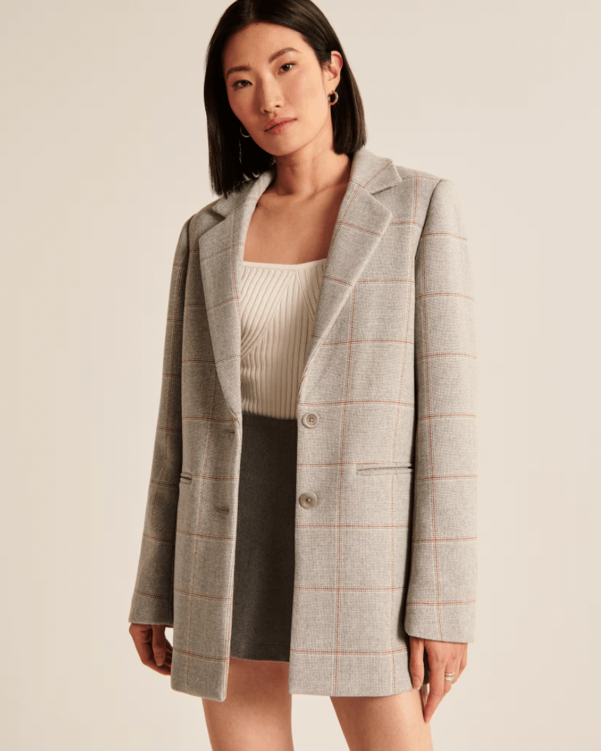 Abercrombie & Fitch + Heavyweight WoolBlend Blazer Coat