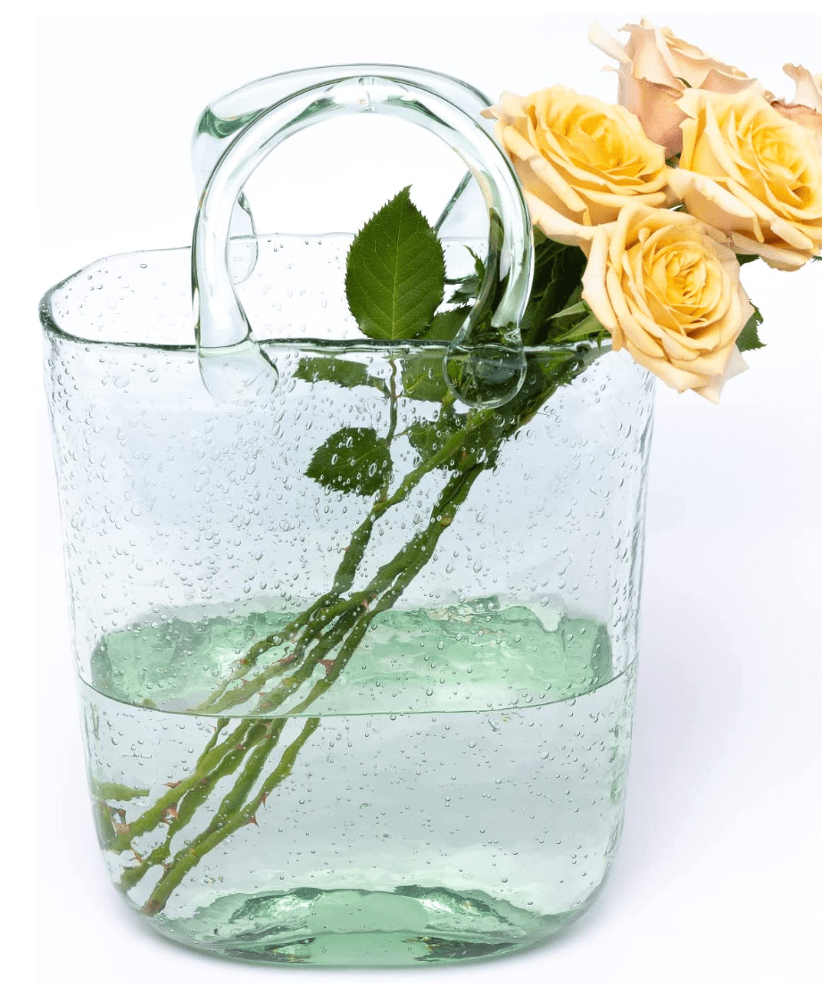 Haetingcare + Hand Blown Glass Purse Vase