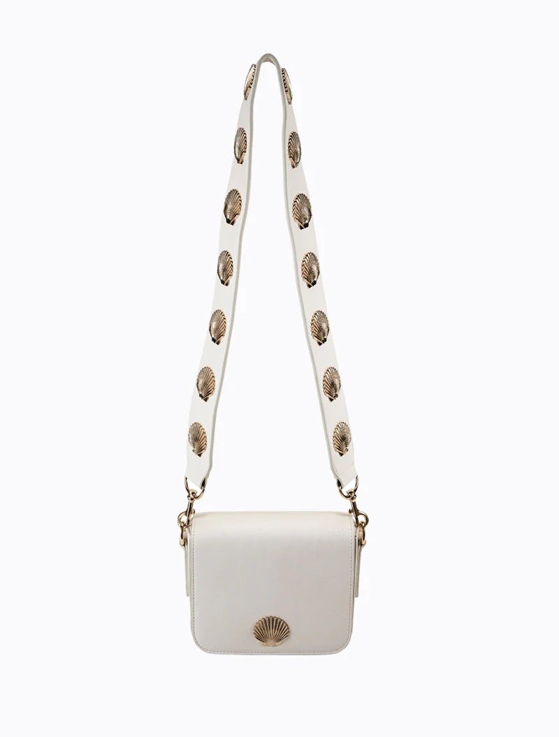 Poppy Lissiman + Poppy Lissiman Blanc South Beach Shell Shoulder Bag