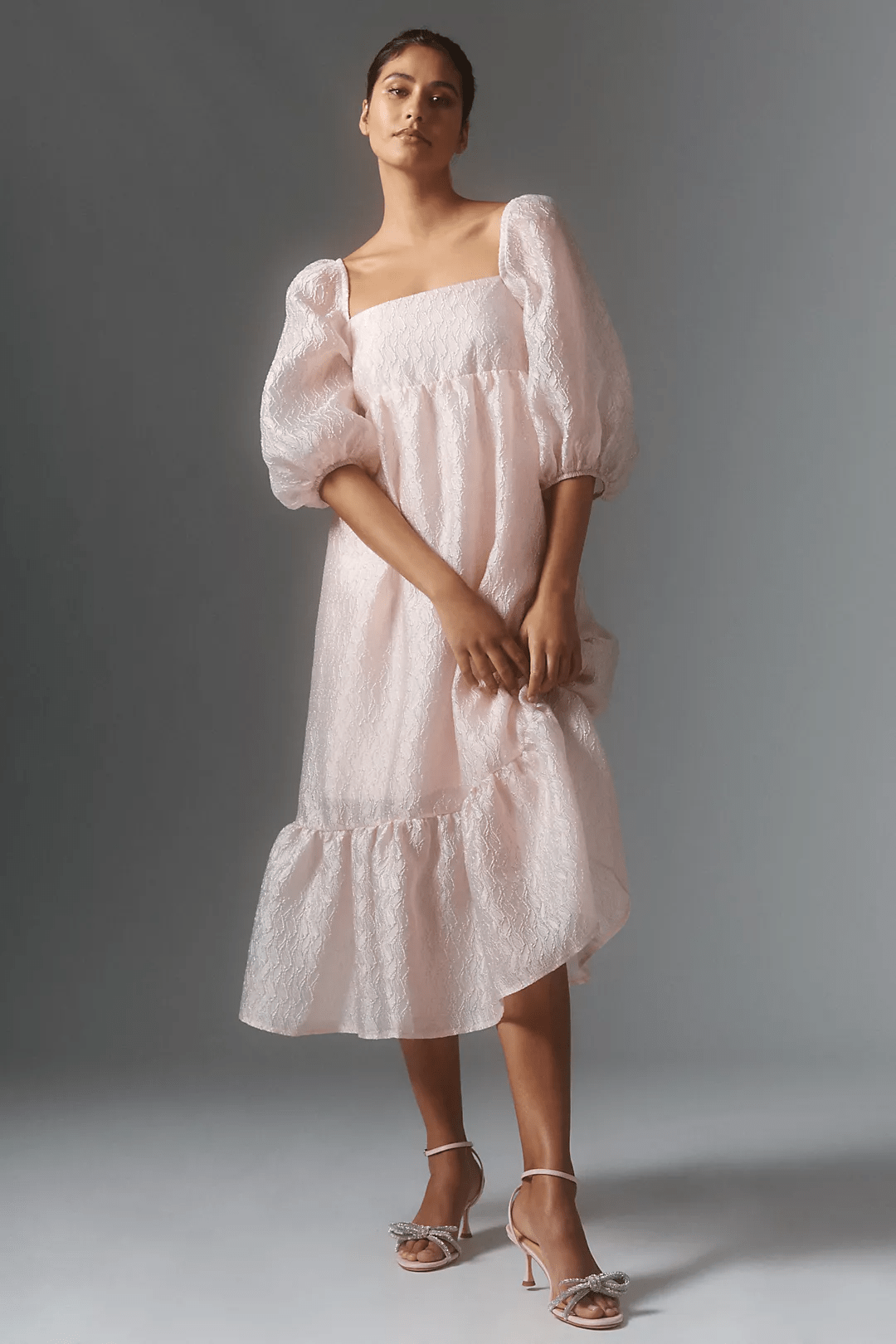 Anthropologie + Textured PuffSleeve Dress