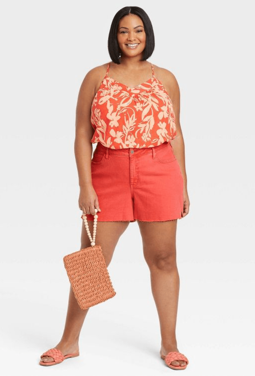 Ava & Viv + Plus Size MidRise Jean Shorts