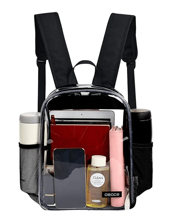 OSOCE + Black Mini Clear Heavy Duty Backpack