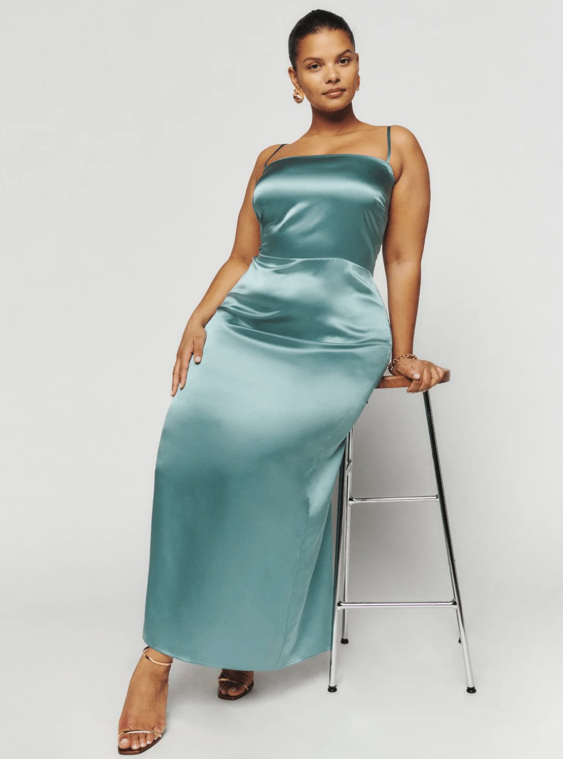 Reformation + Frankie Silk Dress Es