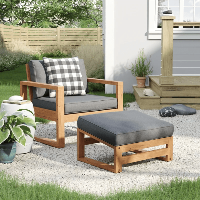Sand & Stable™ + Norris Patio Chair with Cushion and Ottoman