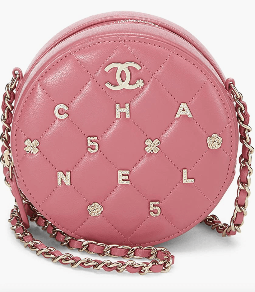 Chanel + PreLoved Pink Lambskin Lucky Charm Chain Crossbody