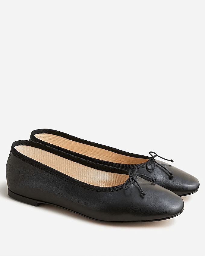 J. Crew + Zoe Leather Ballet Flats