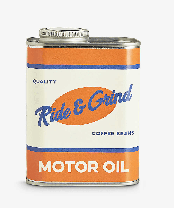 Ride & Grind + Motor Oil Coffee Bean Tin