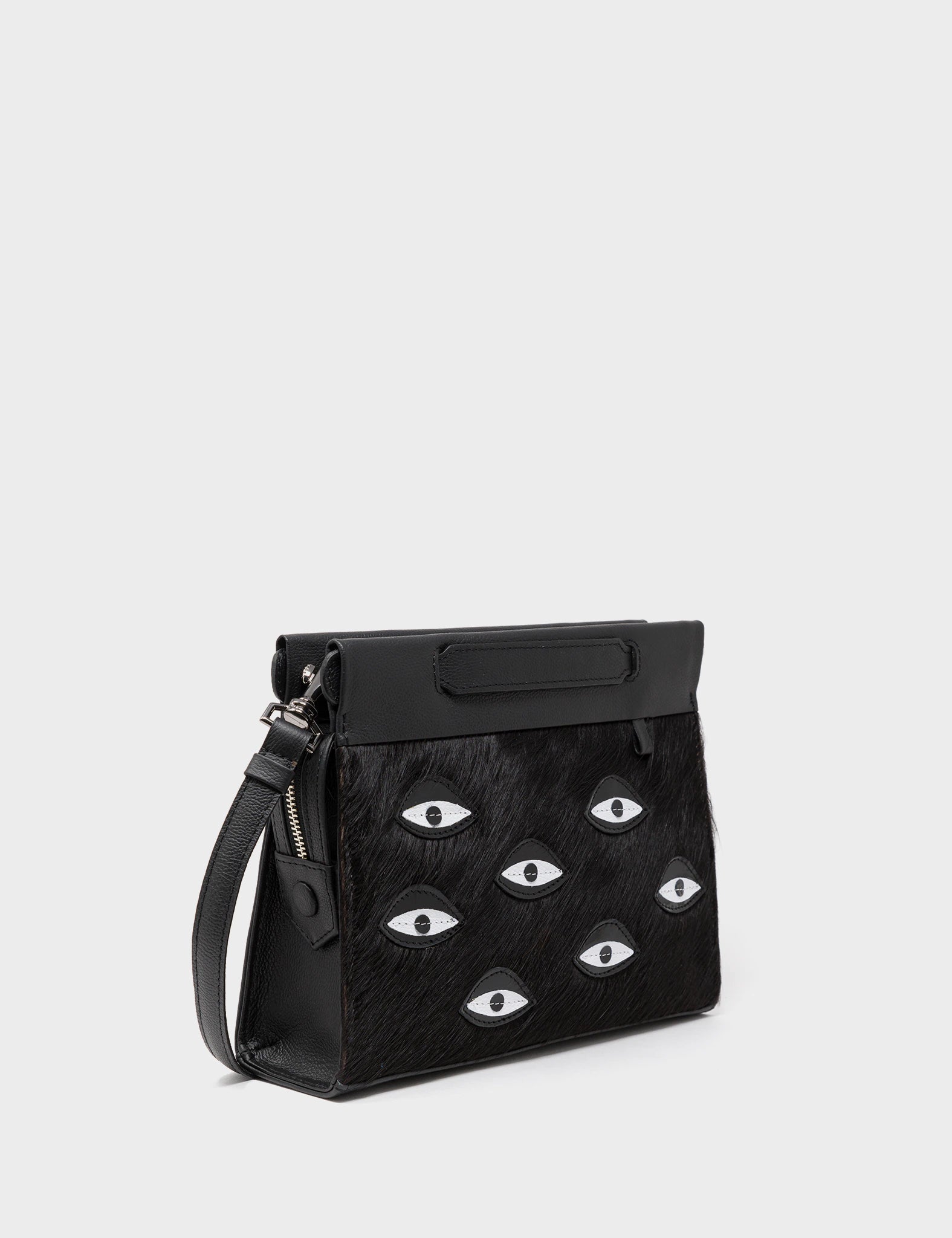 Min and Mon + Vali Crossbody Small Black Leather Bag