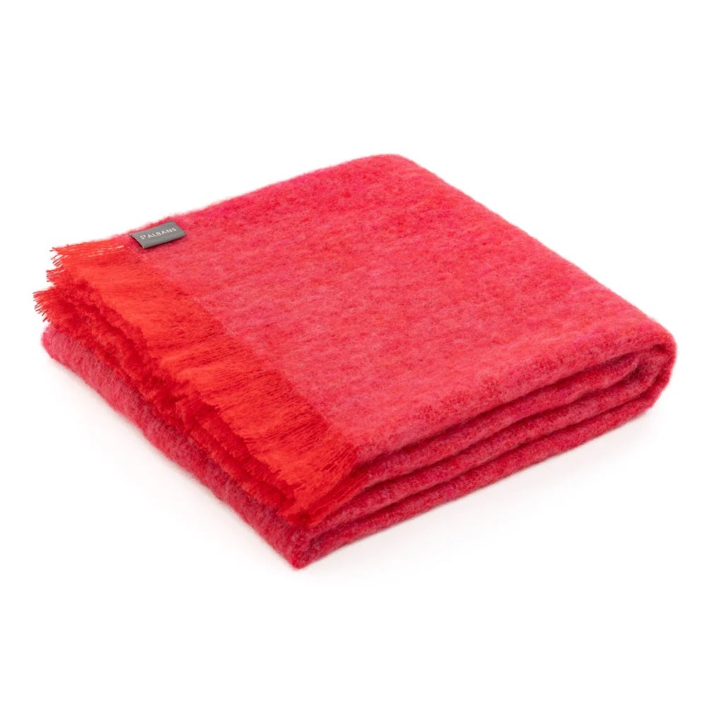 St Albans + Pomegranate Mohair Throw Rug