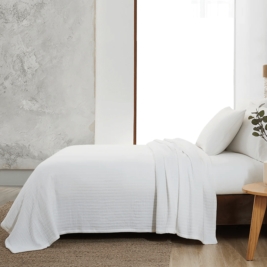 Under The Canopy + Organic Channel Stitch Matelasse Blanket