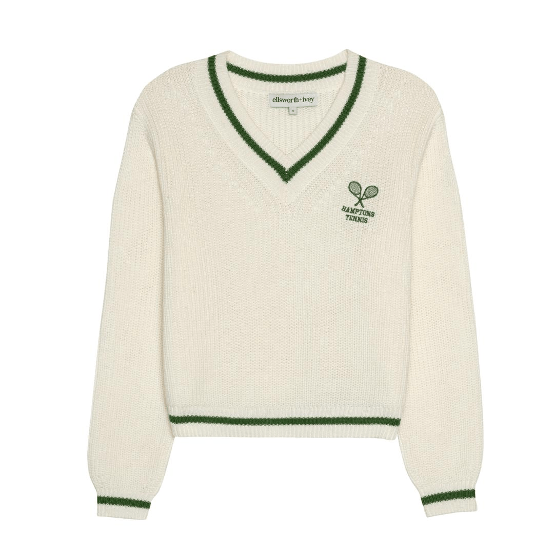Ellsworth + Ivey + Hamptons Tennis VNeck Sweater