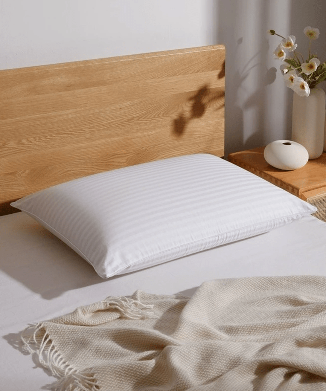 DreamRemedy + Latex Classic Pillow in White