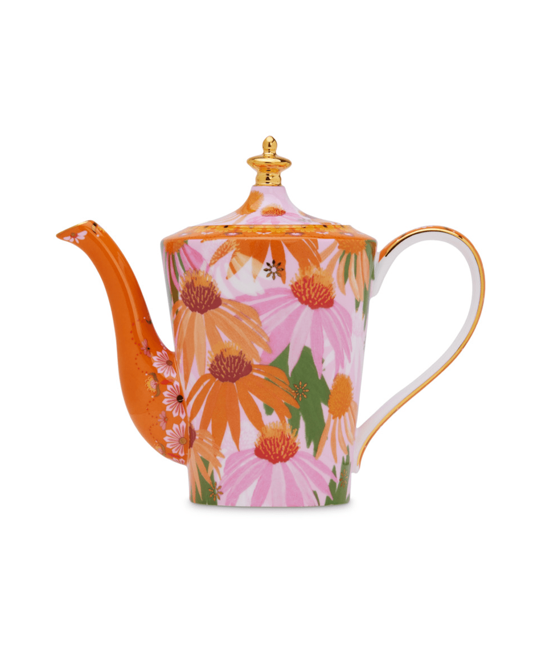 T2 + Bing Bang Bloom Small Teapot Orange Red