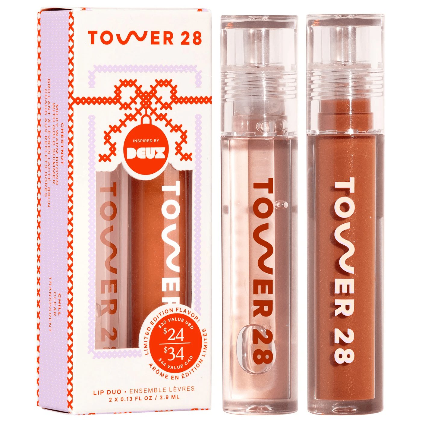 Tower 28 + Lip Drip Cookie Butter Lip Gloss Set