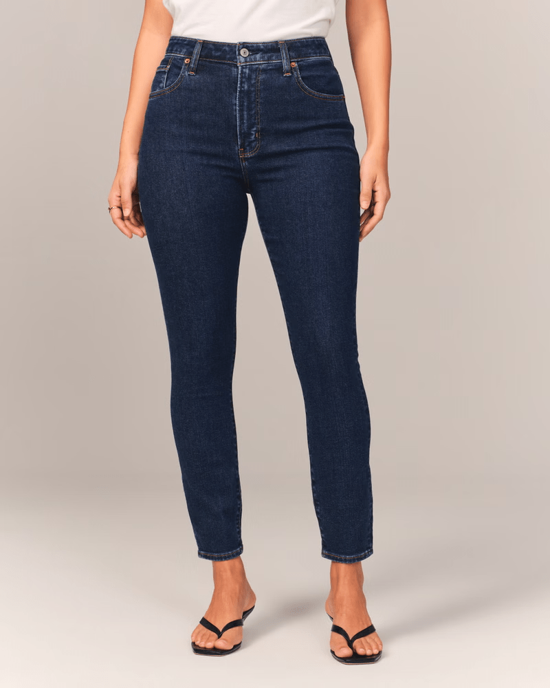 Abercrombie & Fitch + Curve Love High Rise Super Skinny Ankle Jean