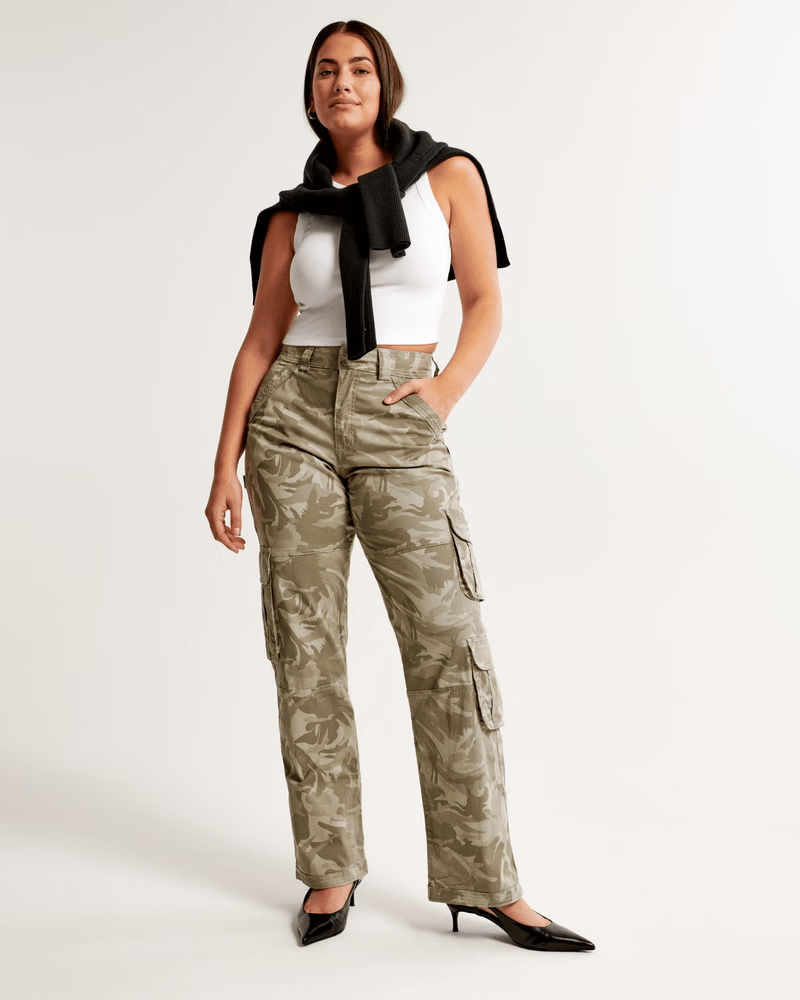 Abercrombie & Fitch + Curve Love Relaxed Cargo Pant