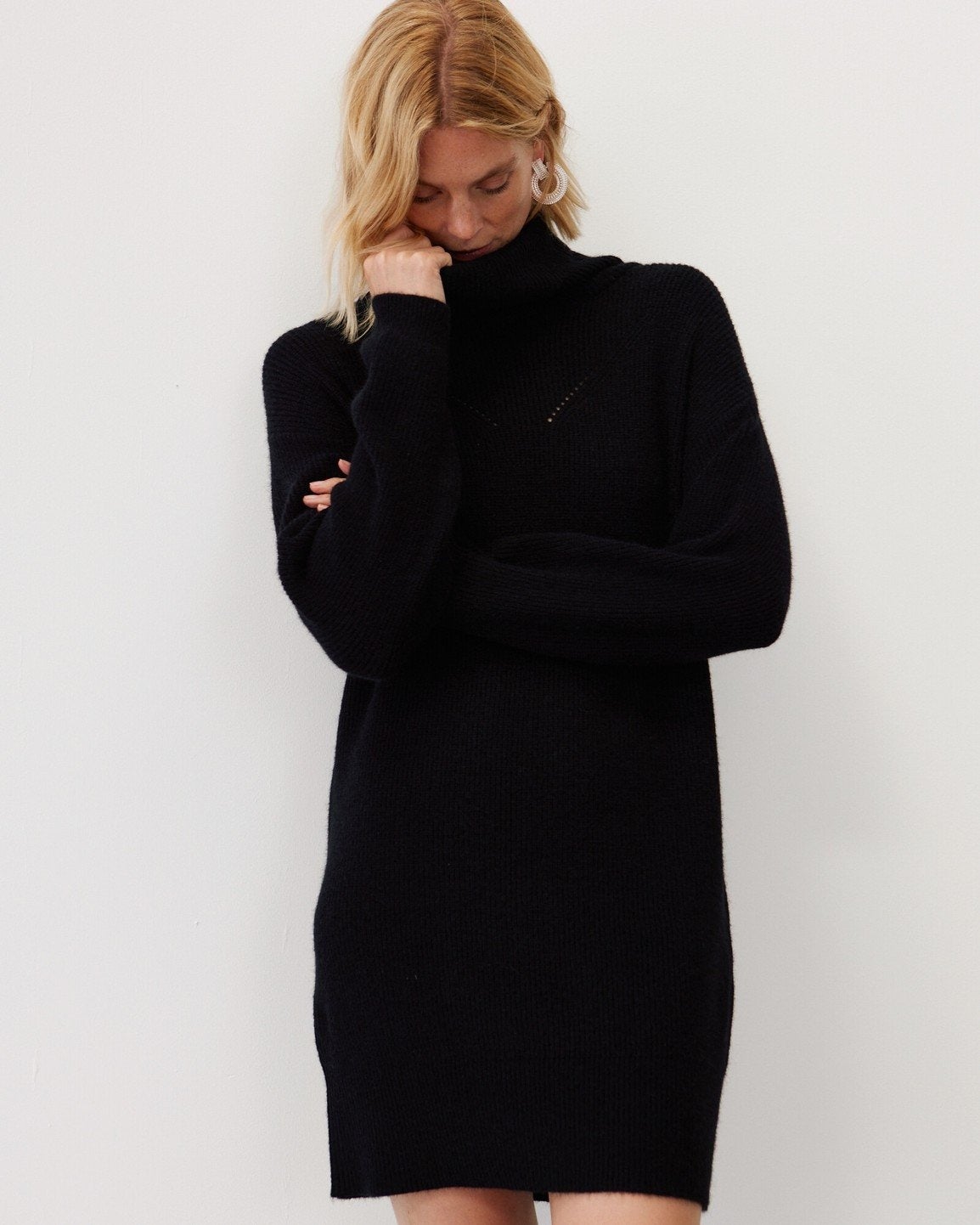Oliver Bonas + Roll Neck Knitted Jumper Dress