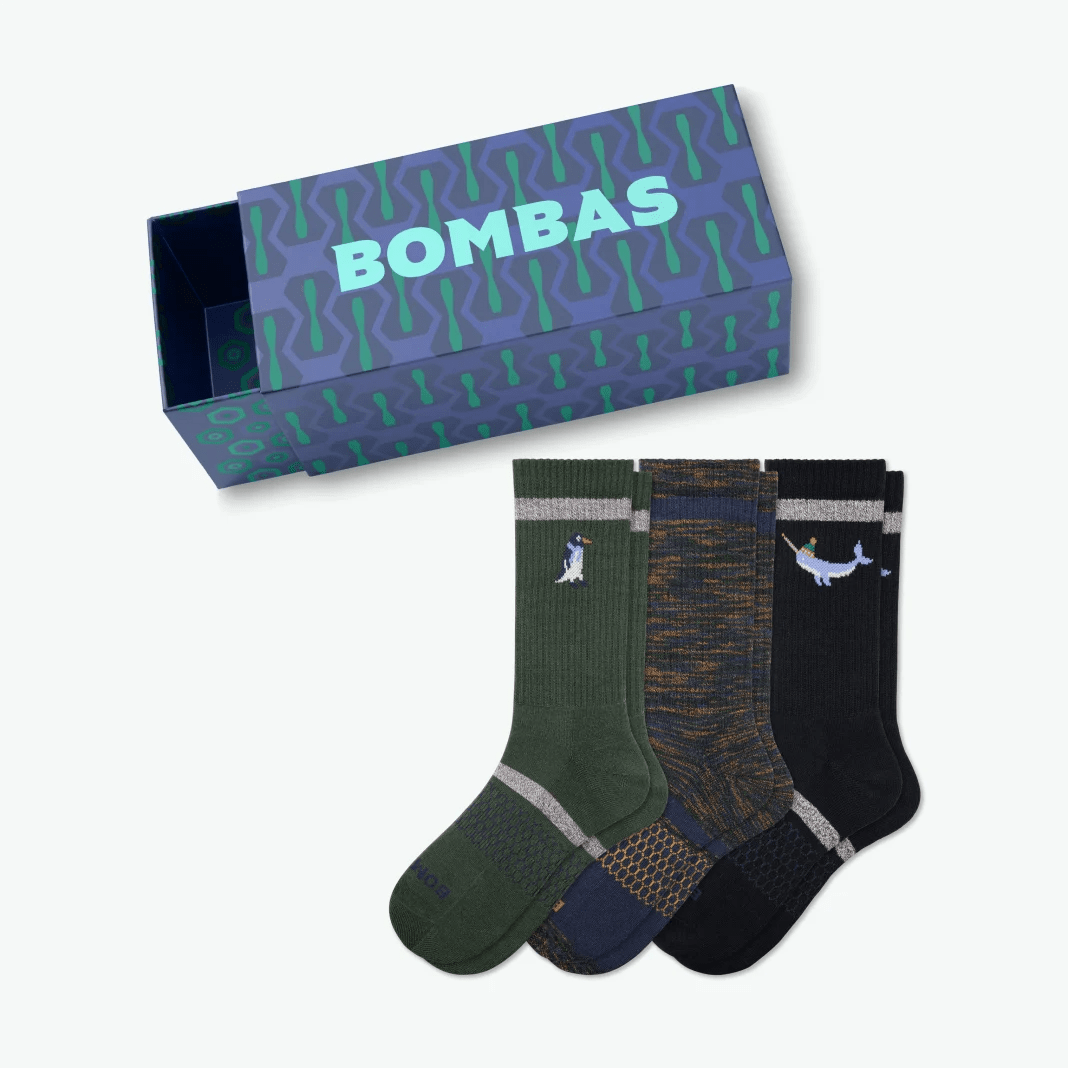 Bombas + Men’s Holiday Calf Sock 3Pack Gift Box