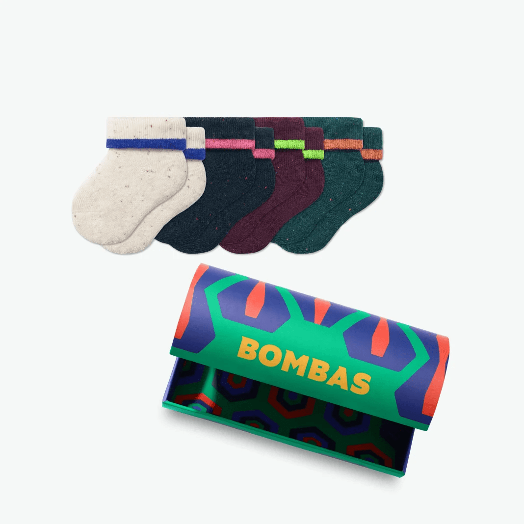 Bombas + Baby Holiday Sock 4Pack Gift Box (06 Months)