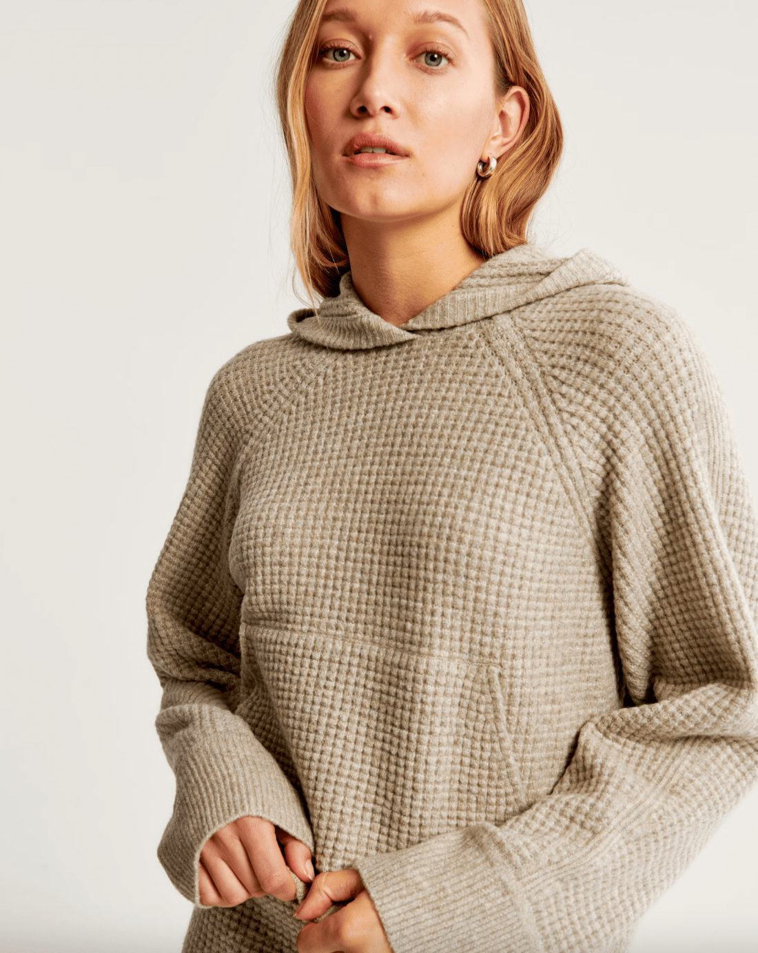 Abercrombie & Fitch + Lounge Waffle Sweater Hoodie