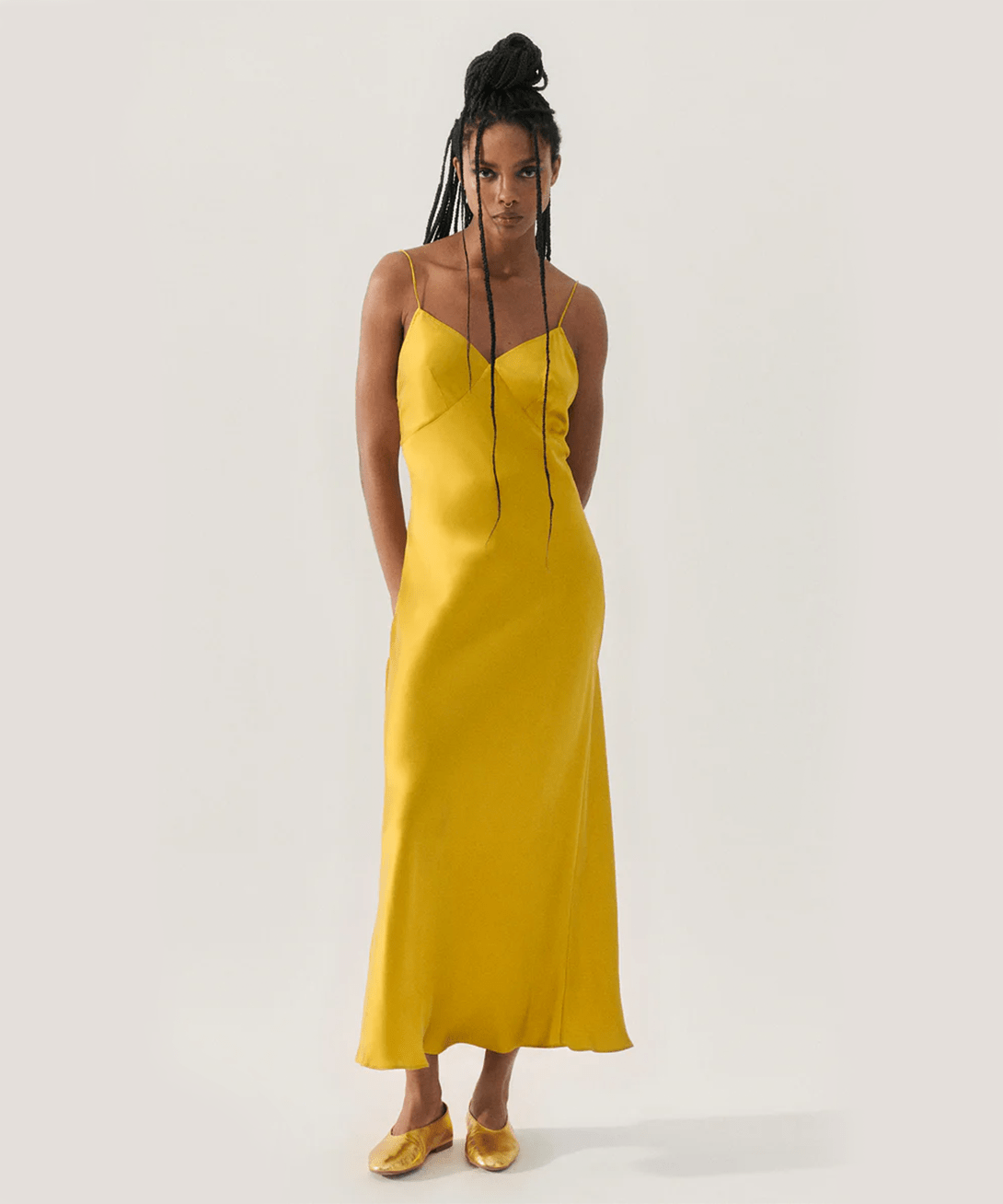 Silk Laundry + Deco Rouleau Dress Dandelion