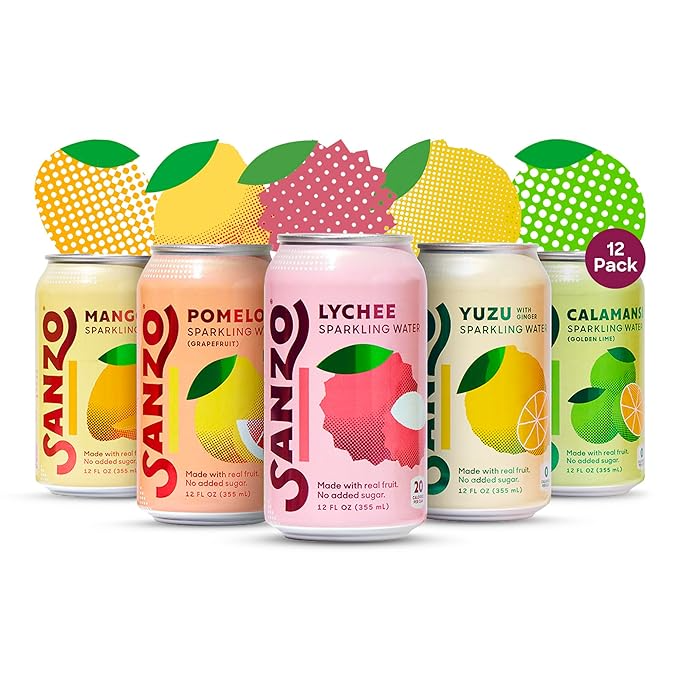 Sanzo + Flavored Sparkling Water Variety Pack (12 Pack)