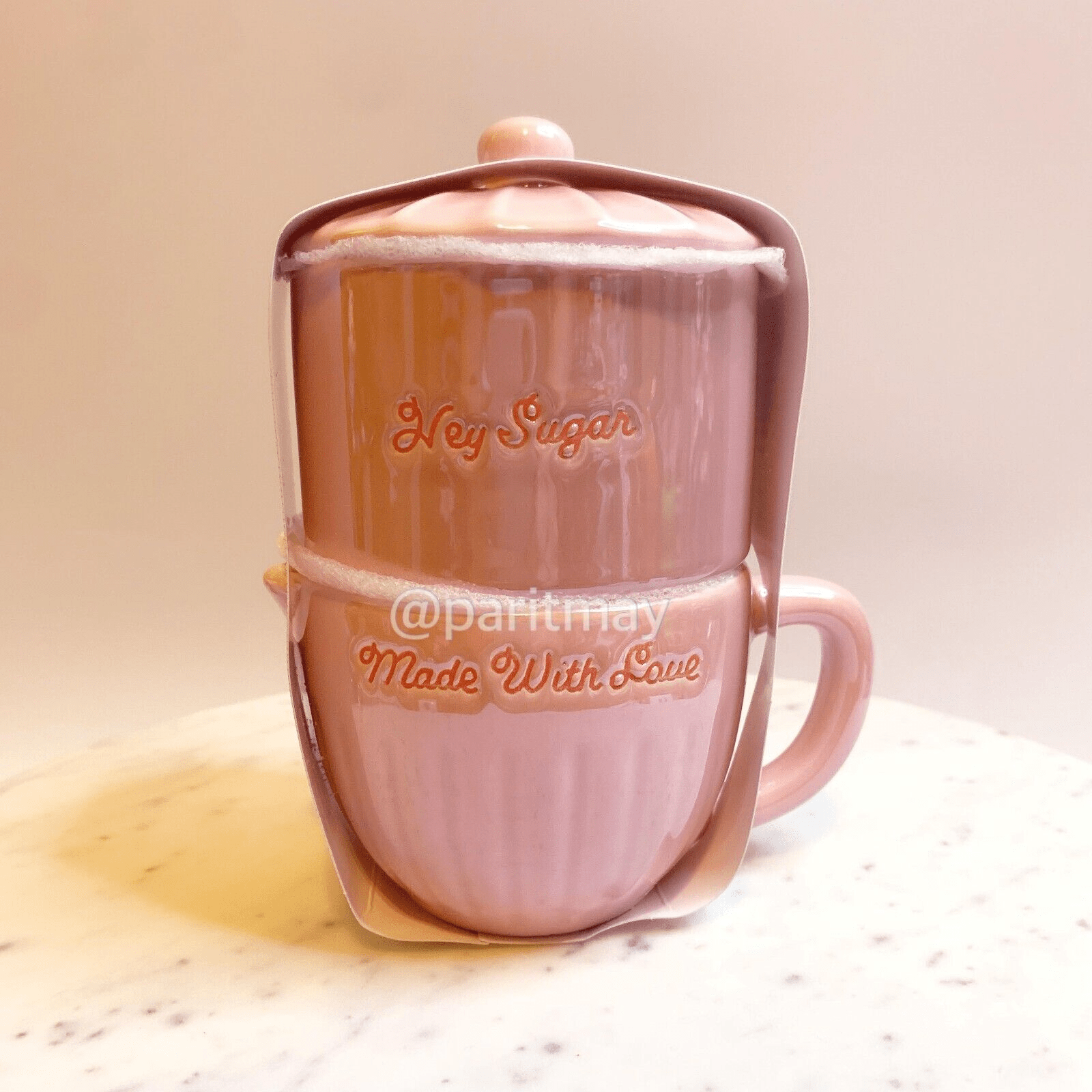 Target + Bullseye Valentine’s Day 2024 Pink Ceramic Cream & Sugar Set