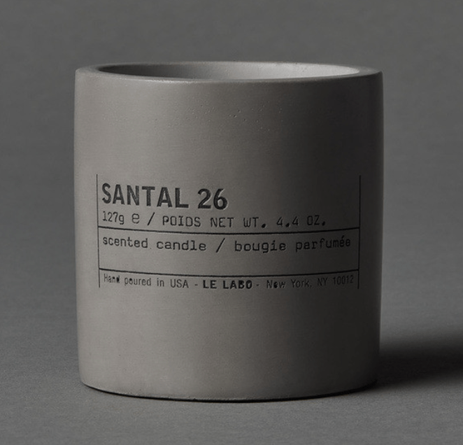 Le Labo + Santal 26 Medium Concrete Candle