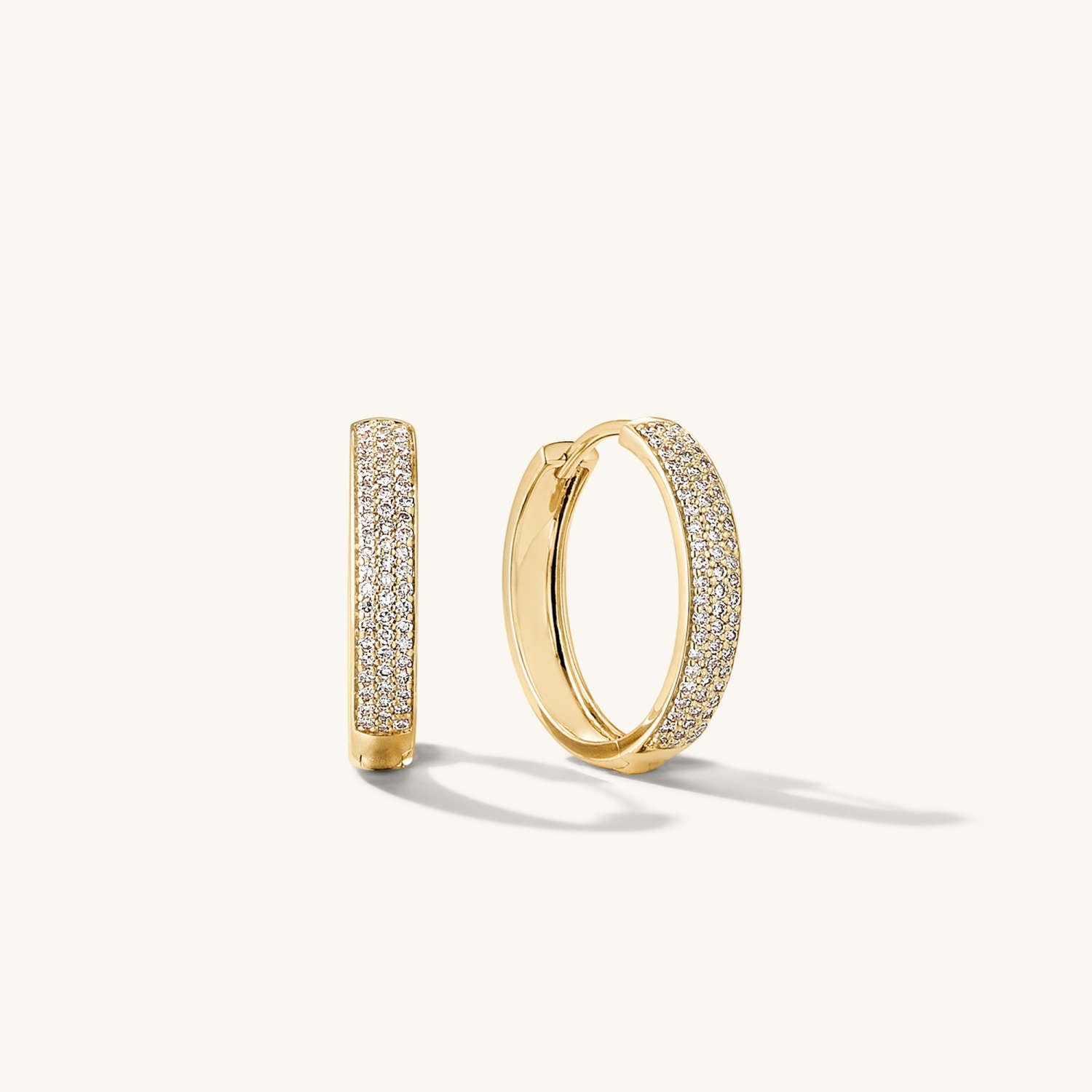 Mejuri + Pavé Diamond Bold Medium Hoops