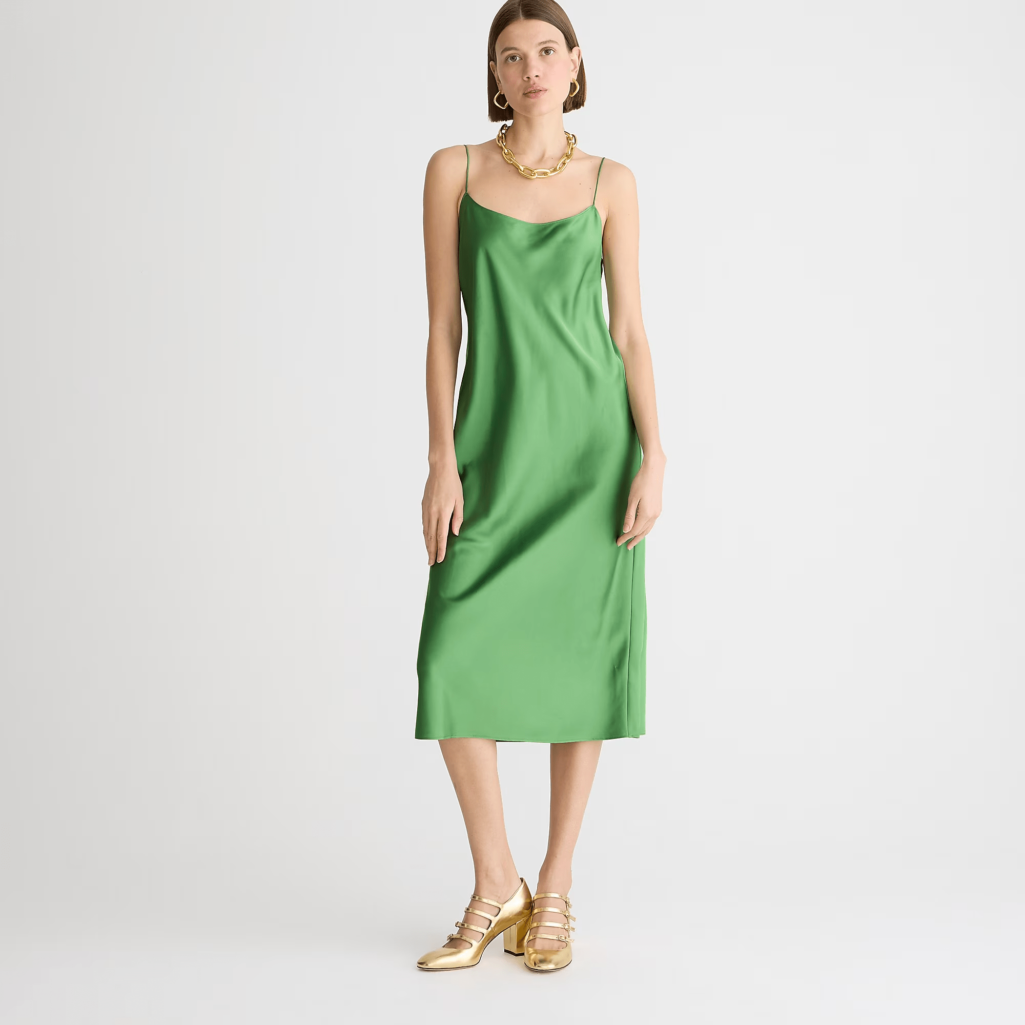 J.Crew + Slip Dress In Luster Charmeuse