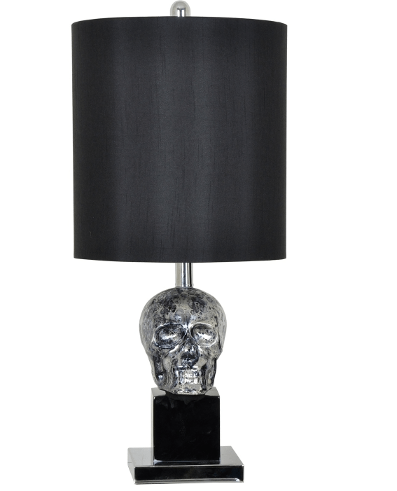 Overstock + Black Skull Table Lamp