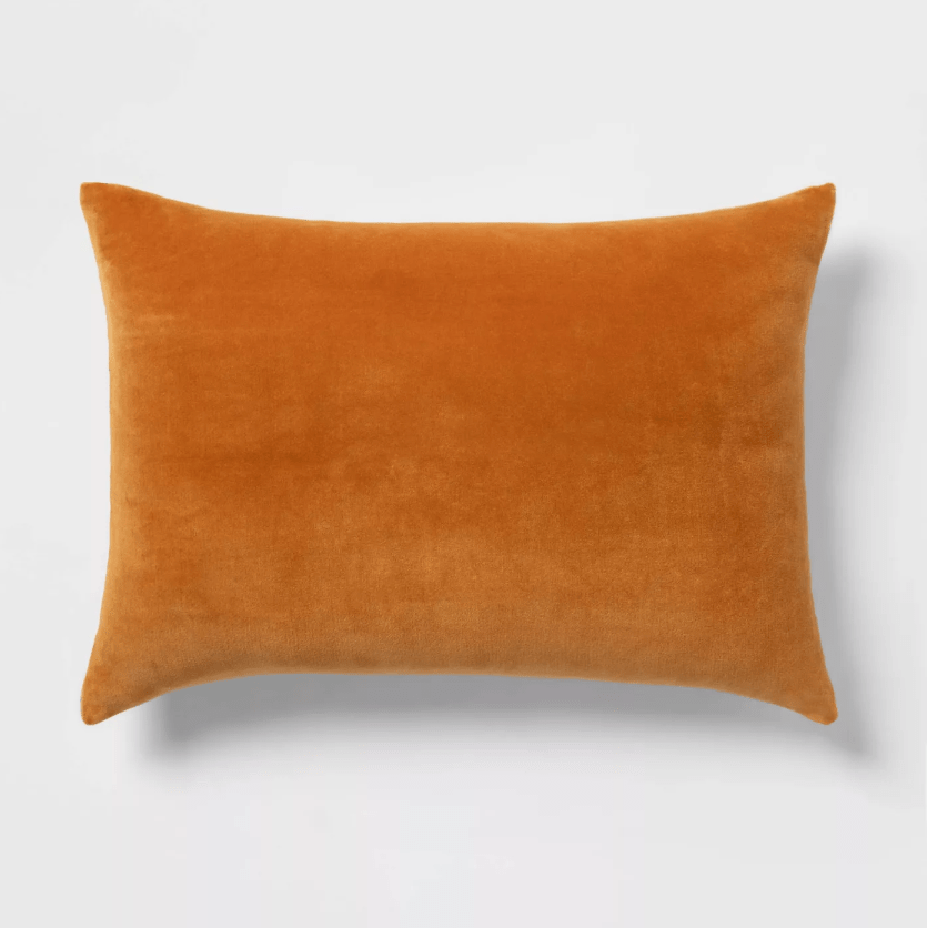 Threshold + Velvet Pillow With Linen Reverse