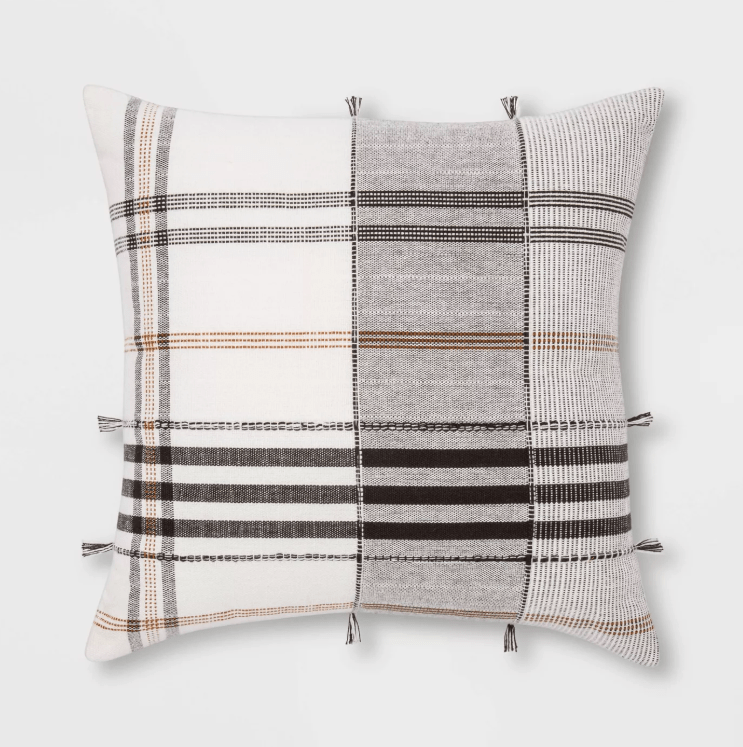 Threshold + Square Woven Plaid Pillow